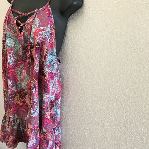 Paisley Print Spaghetti Strap Coverup or Dress XL - Picture 3 of 8